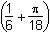 the quantity 1 over 6 plus pi over 18.